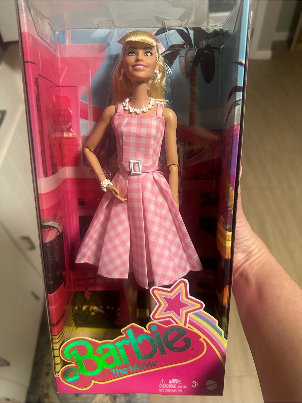 Barbie Movie Barbie! In Her Pink Gingham Dress with White Accents